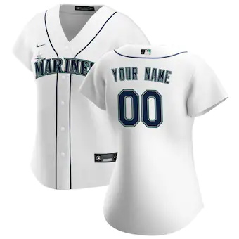 womens nike white seattle mariners home replica custom jersey